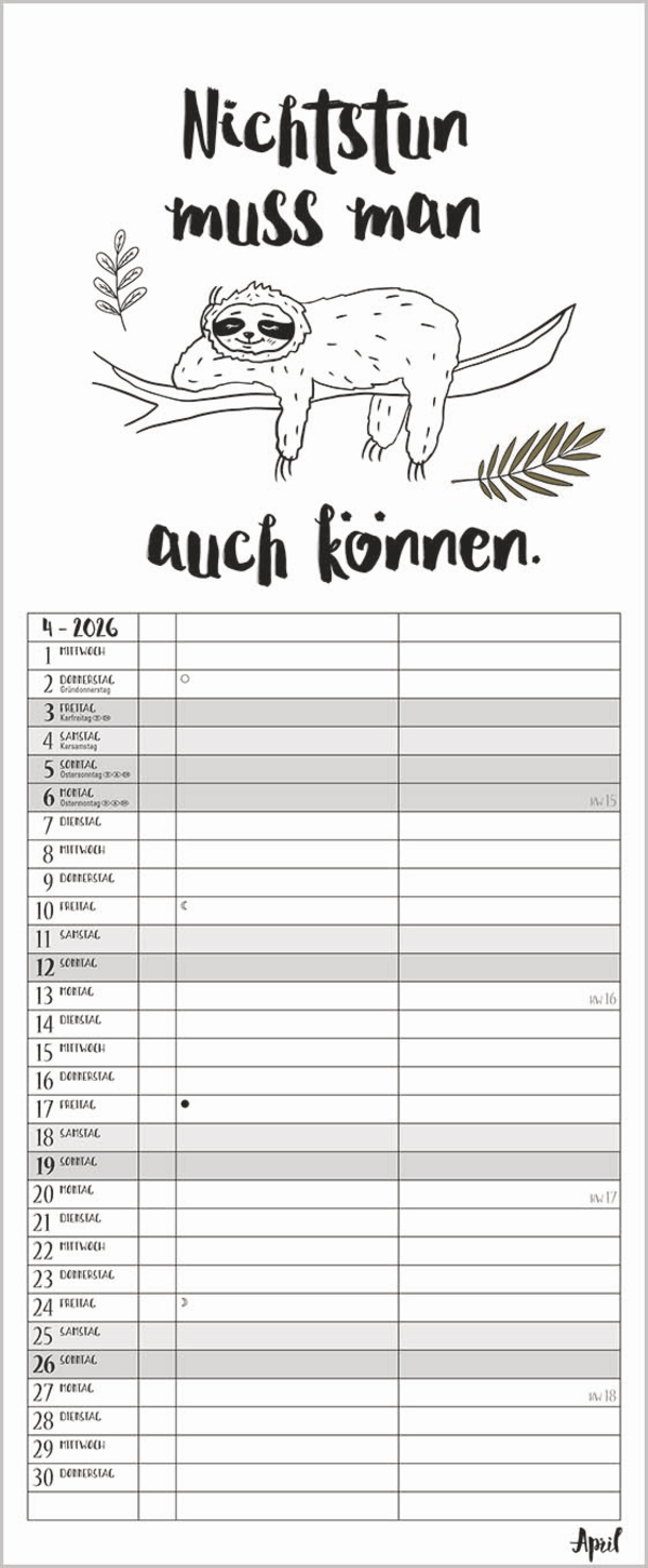 My Timer Visual Words 2026, Innenansicht #4