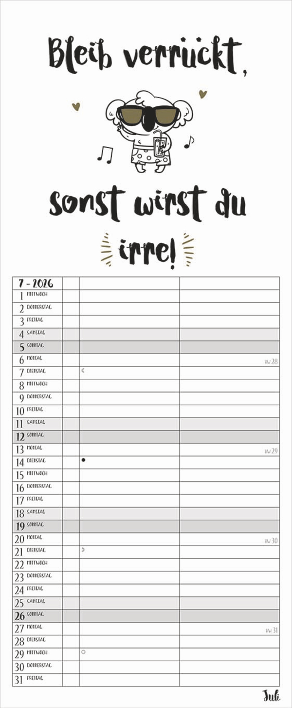 My Timer Visual Words 2026, Innenansicht #7