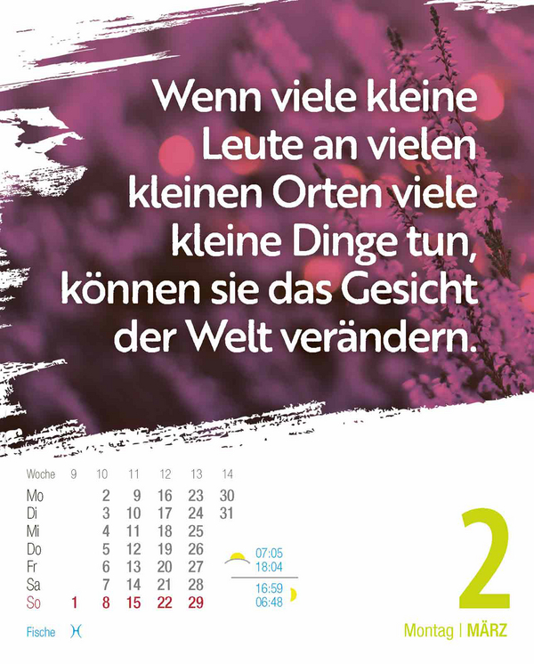 Glückskalender 2026, Innenansicht #4