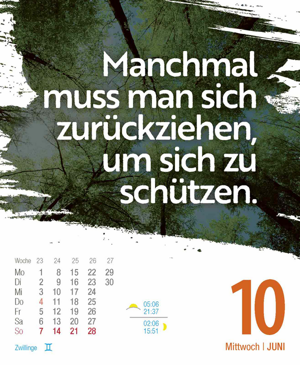 Glückskalender 2026, Innenansicht #7