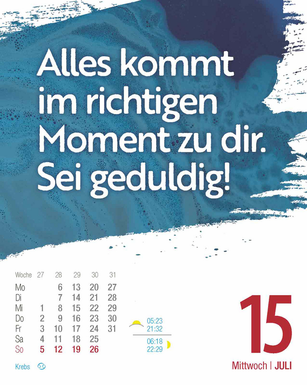 Glückskalender 2026, Innenansicht #8