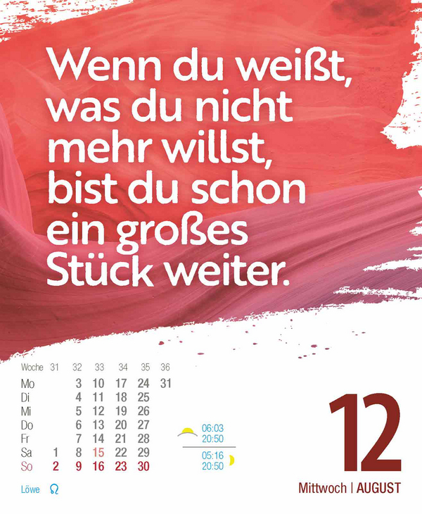 Glückskalender 2026, Innenansicht #9