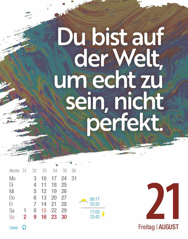 Glückskalender 2026, Innenansicht #10