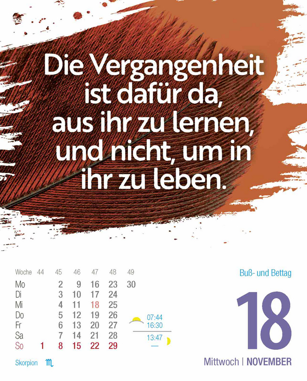 Glückskalender 2026, Innenansicht #14