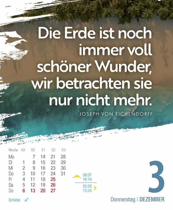 Glückskalender 2026, Innenansicht #15
