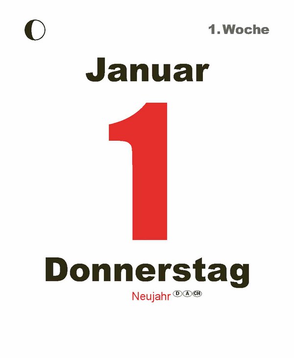 Tages-Abreisskalender 2026, Innenansicht #1