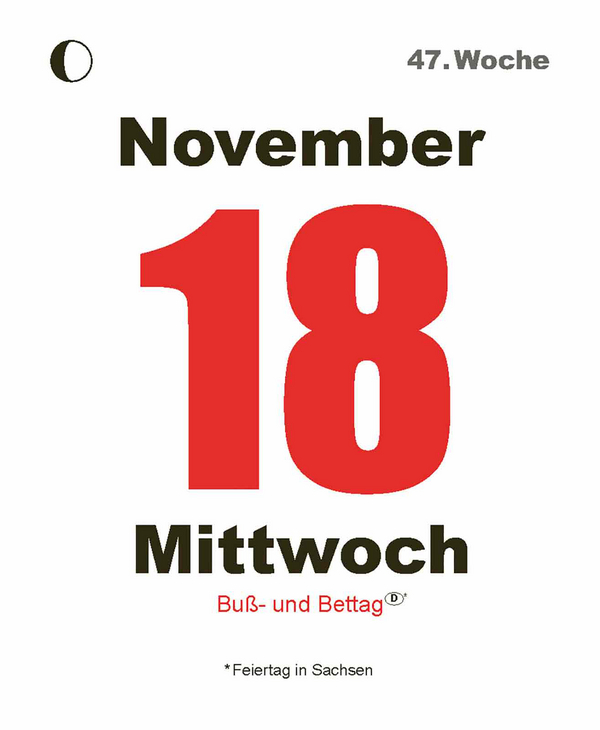 Tages-Abreisskalender 2026, Innenansicht #14