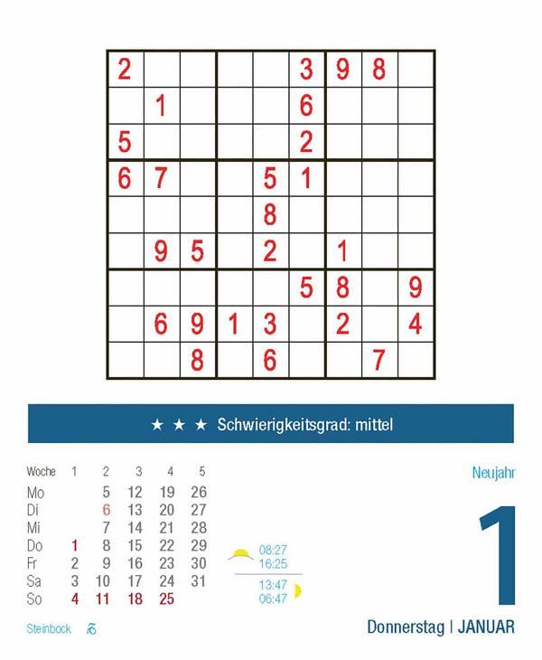 Sudoku 2026, Innenansicht #1