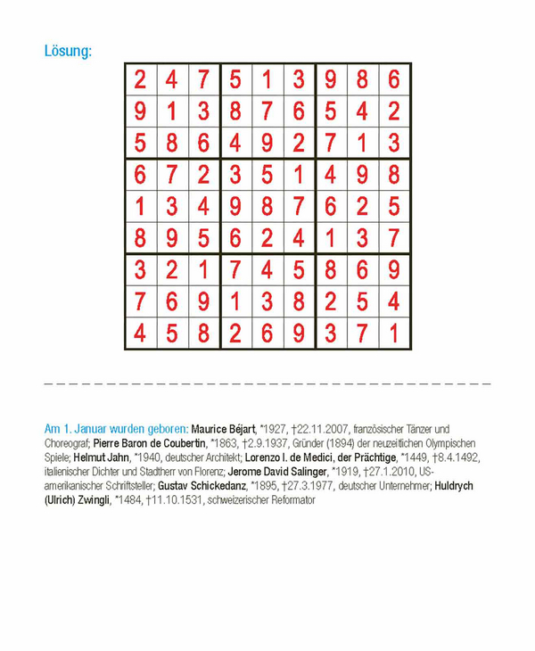 Sudoku 2026, Innenansicht #2