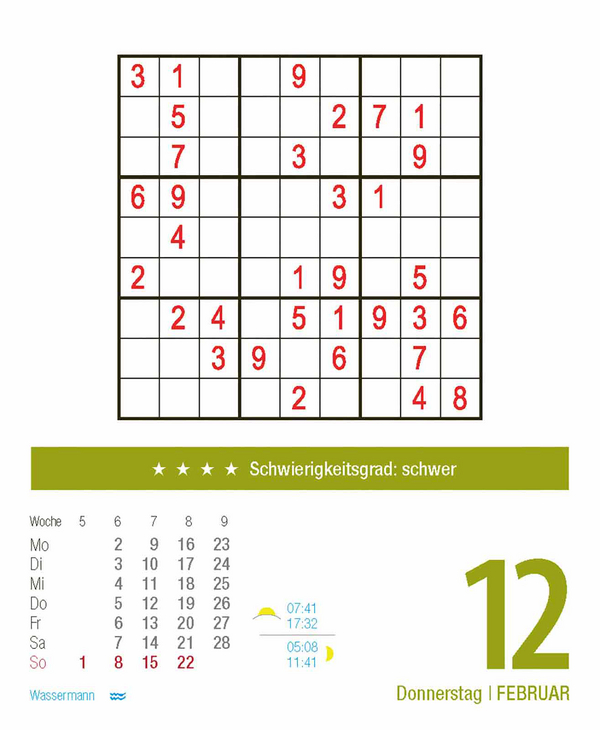 Sudoku 2026, Innenansicht #4