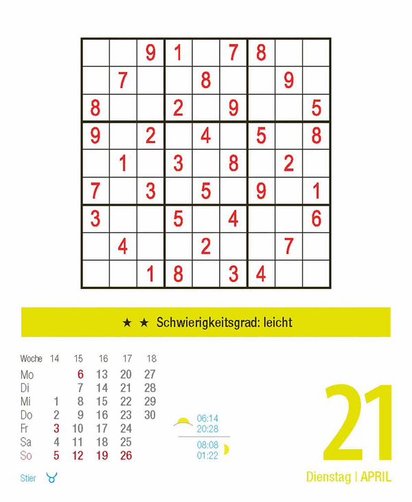 Sudoku 2026, Innenansicht #6