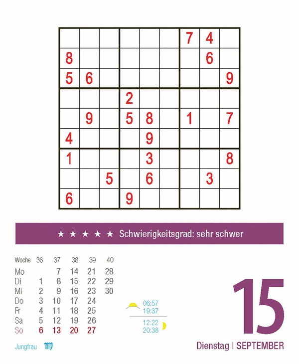 Sudoku 2026, Innenansicht #12