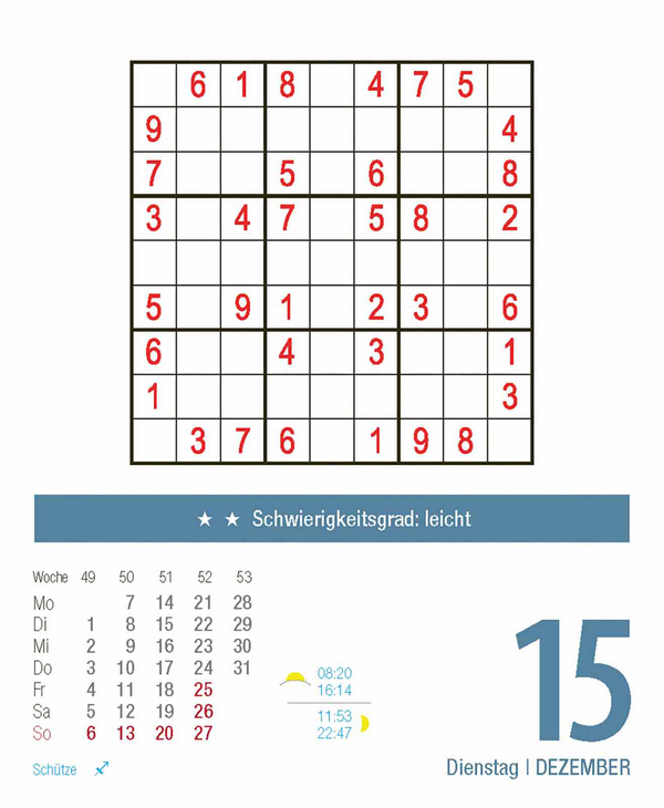 Sudoku 2026, Innenansicht #15
