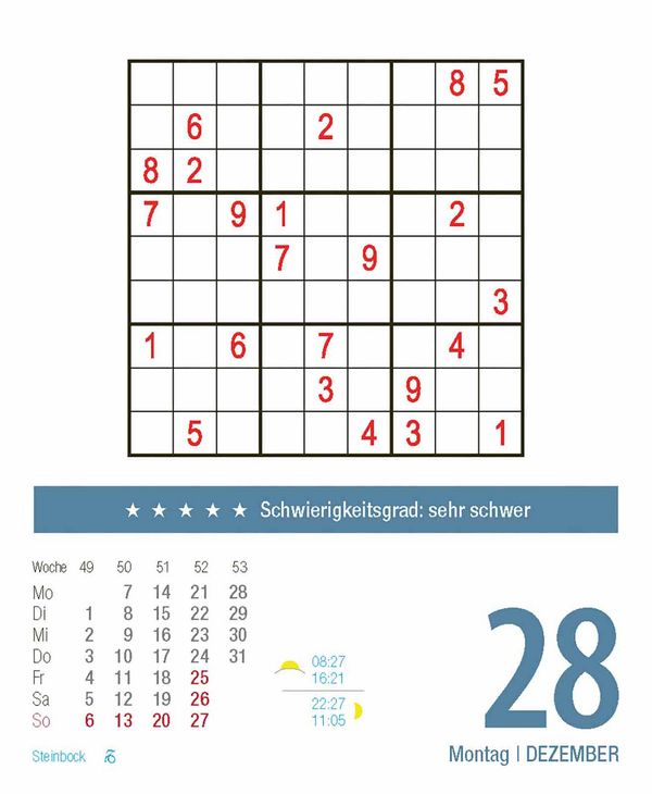 Sudoku 2026, Innenansicht #16