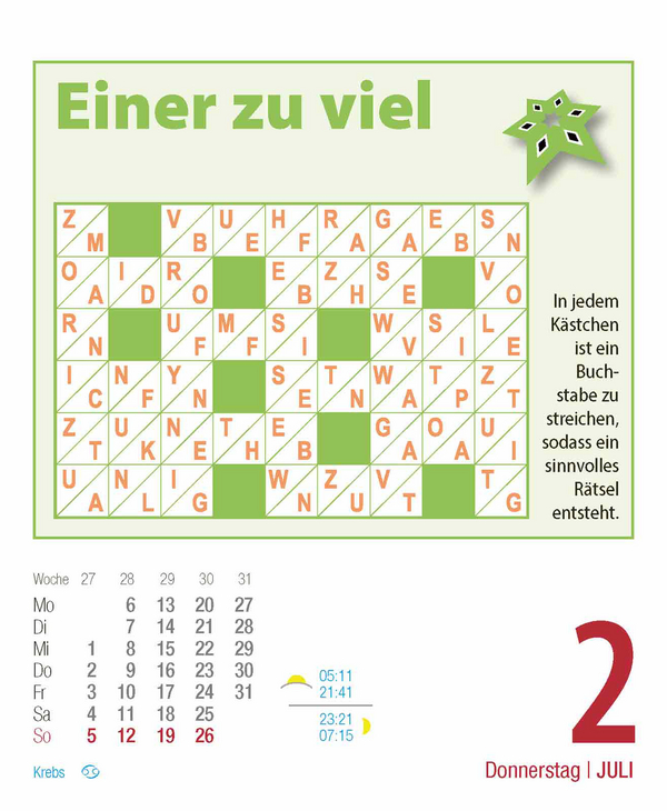 Gehirnjogging 2026, Innenansicht #9