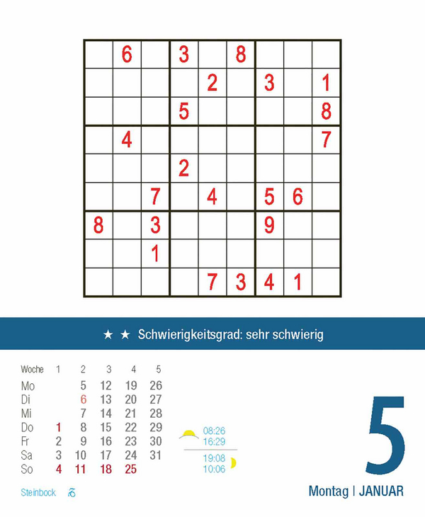 Profi Sudoku 2026, Innenansicht #3