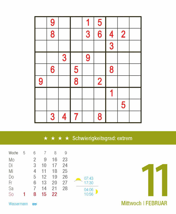 Profi Sudoku 2026, Innenansicht #4