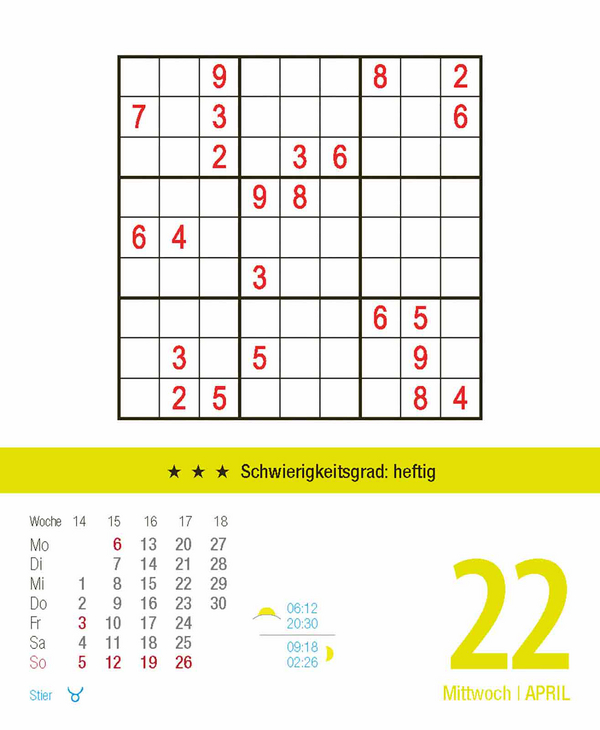 Profi Sudoku 2026, Innenansicht #6