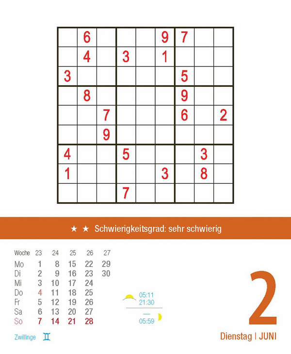 Profi Sudoku 2026, Innenansicht #8