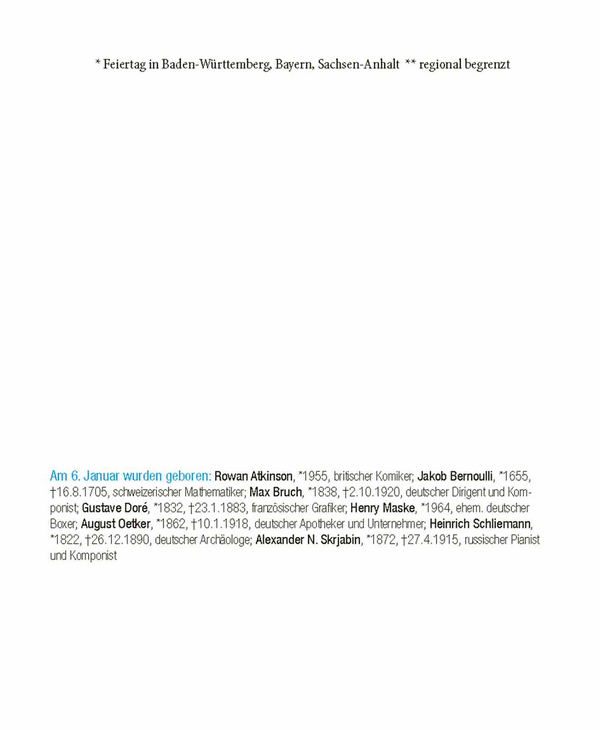 Mond Abreißkalender 2026, Innenansicht #2