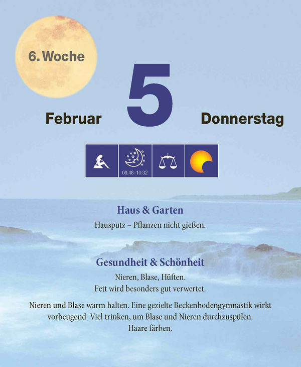Mond Abreißkalender 2026, Innenansicht #4