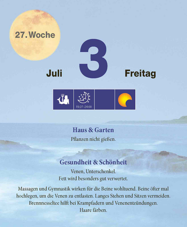 Mond Abreißkalender 2026, Innenansicht #9