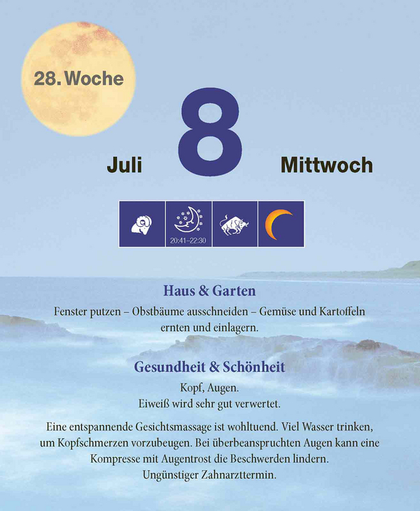 Mond Abreißkalender 2026, Innenansicht #10