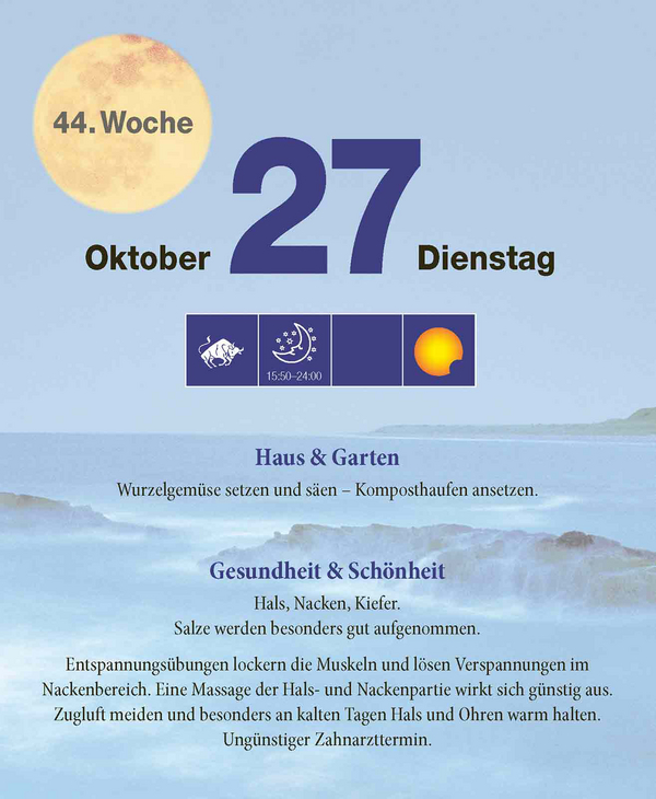 Mond Abreißkalender 2026, Innenansicht #13