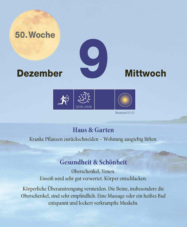Mond Abreißkalender 2026, Innenansicht #15