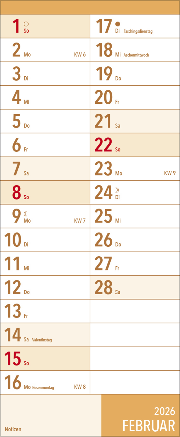 XL Planer Gro&szlig;druck 2026, Innenansicht #2