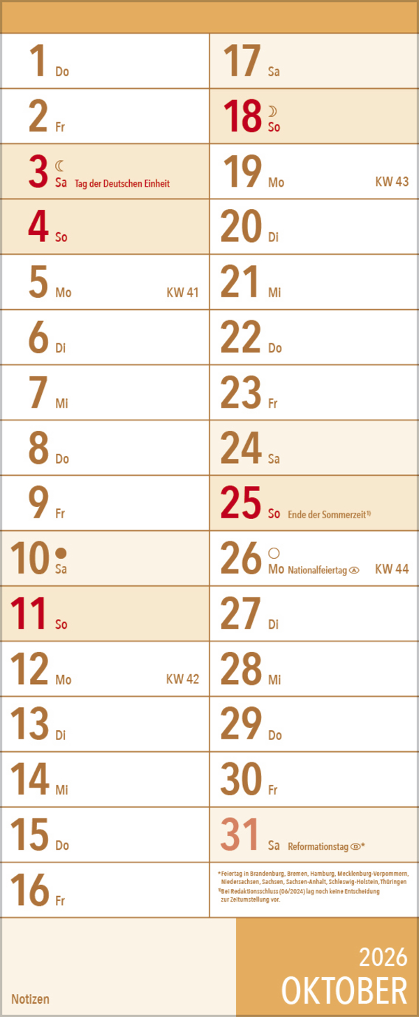 XL Planer Gro&szlig;druck 2026, Innenansicht #10