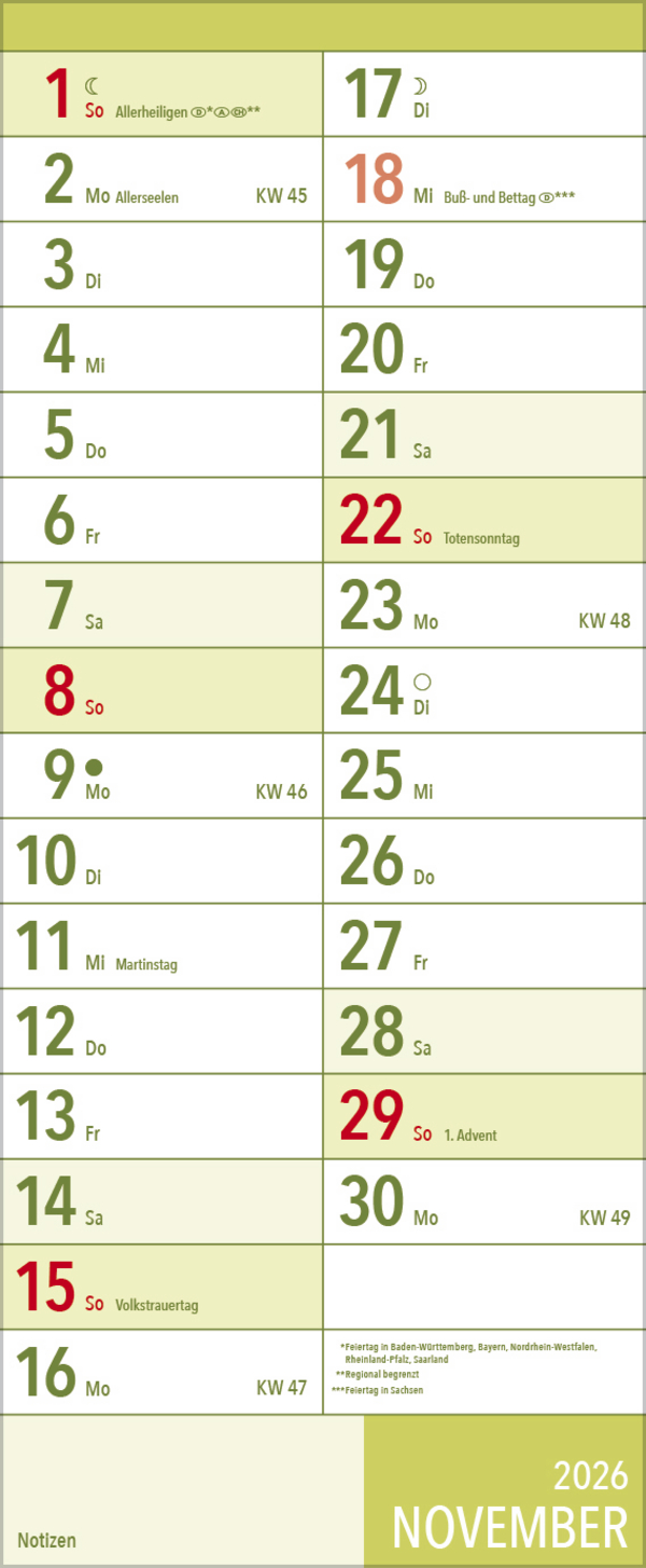XL Planer Gro&szlig;druck 2026, Innenansicht #11