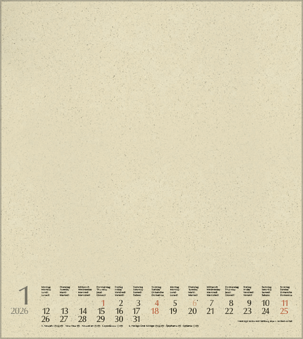 Foto-Malen-Basteln Bastelkalender Graspapier 2026, Innenansicht #1