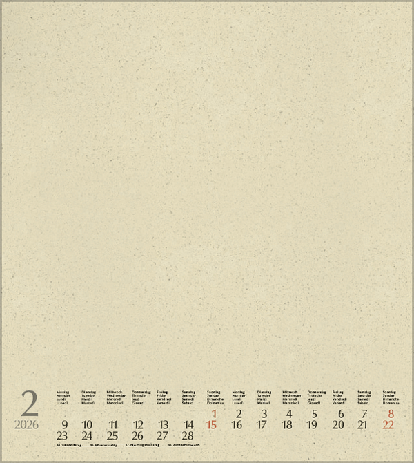 Foto-Malen-Basteln Bastelkalender Graspapier 2026, Innenansicht #2