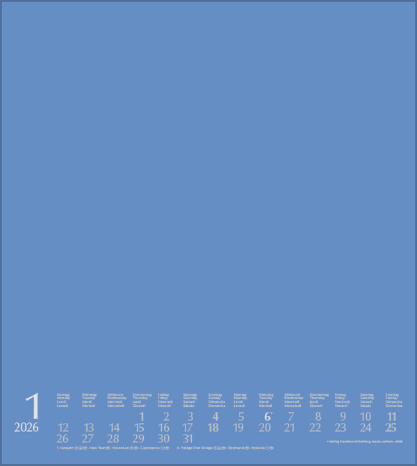 Foto-Malen-Basteln Bastelkalender blau 2026, Innenansicht #1