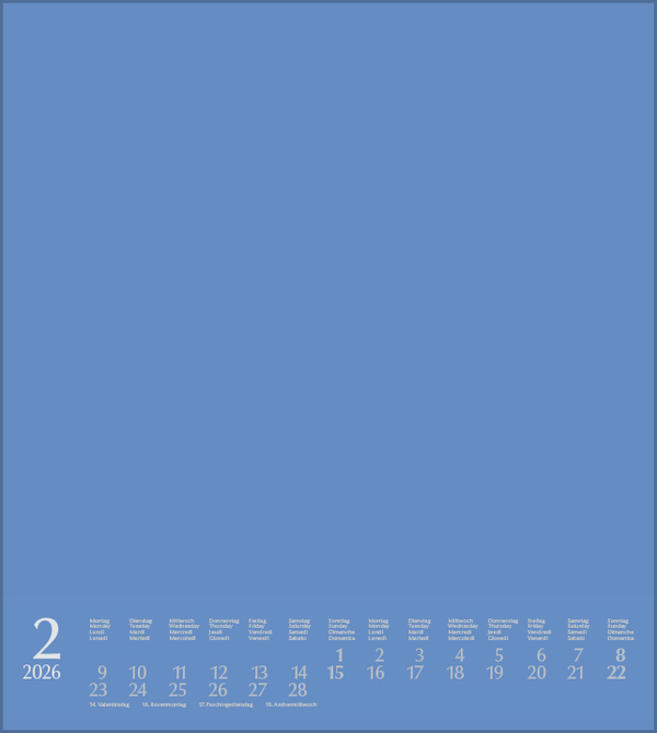 Foto-Malen-Basteln Bastelkalender blau 2026, Innenansicht #2