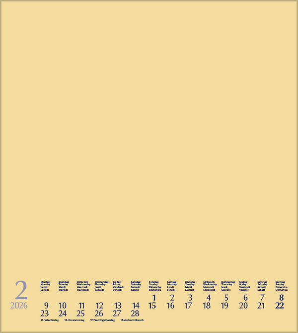 Foto-Malen-Basteln Bastelkalender beige 2026, Innenansicht #2