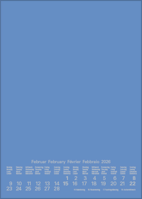Foto-Malen-Basteln Bastelkalender A5 blau 2026, Innenansicht #2