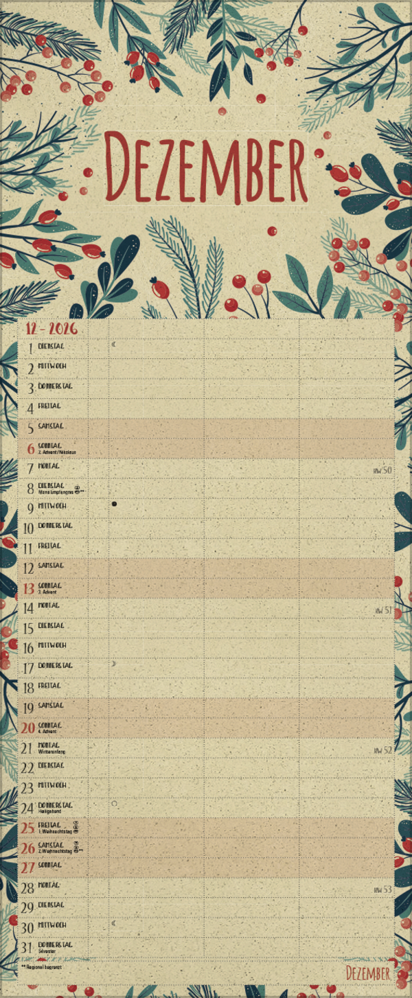 Natural Art Timer f&uuml;r 2 Graspapier 2026, Innenansicht #12