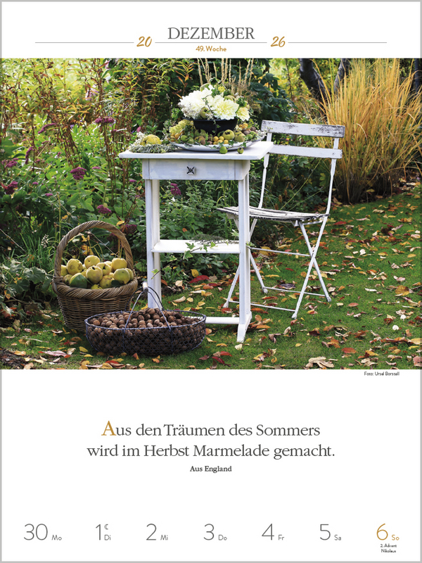 Literaturkalender Gartenlust 2026, Innenansicht #3