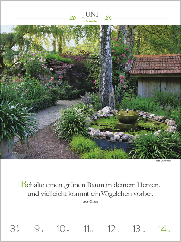 Literaturkalender Gartenlust 2026, Innenansicht #6