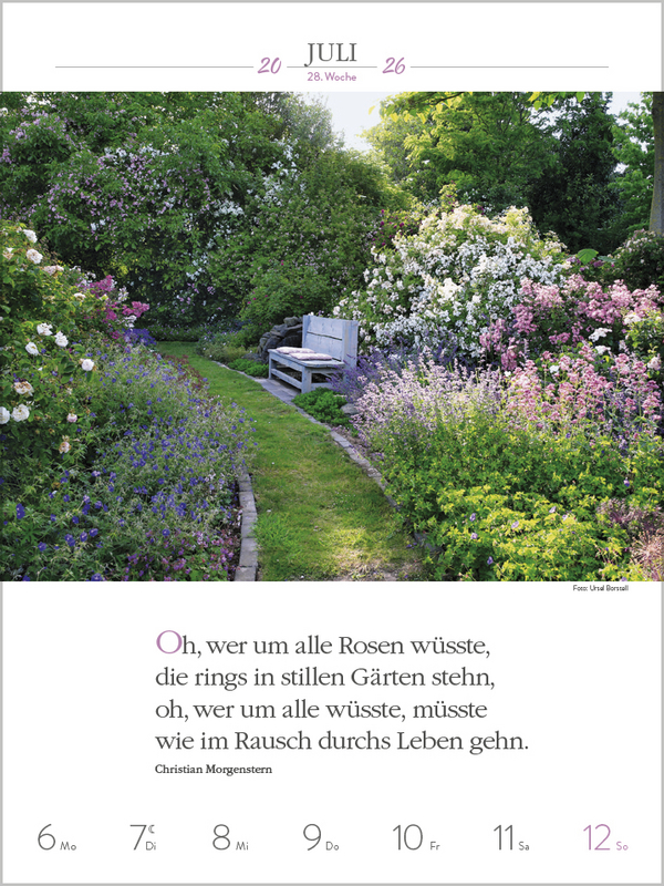 Literaturkalender Gartenlust 2026, Innenansicht #7