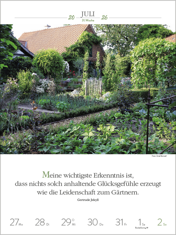 Literaturkalender Gartenlust 2026, Innenansicht #8