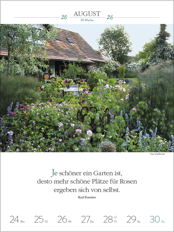 Literaturkalender Gartenlust 2026, Innenansicht #11