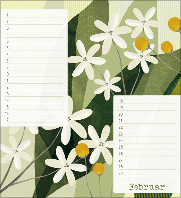 Geburtstagskalender Bloom, Innenansicht #2