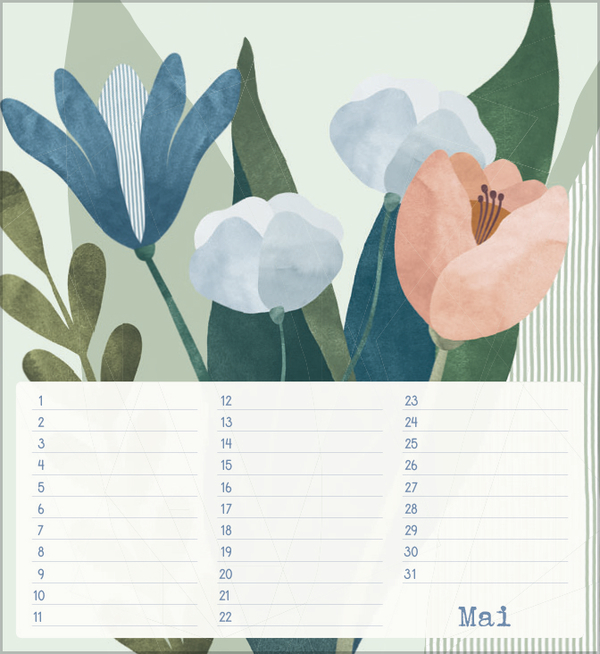 Geburtstagskalender Bloom, Innenansicht #5