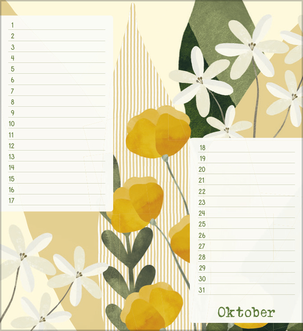 Geburtstagskalender Bloom, Innenansicht #10