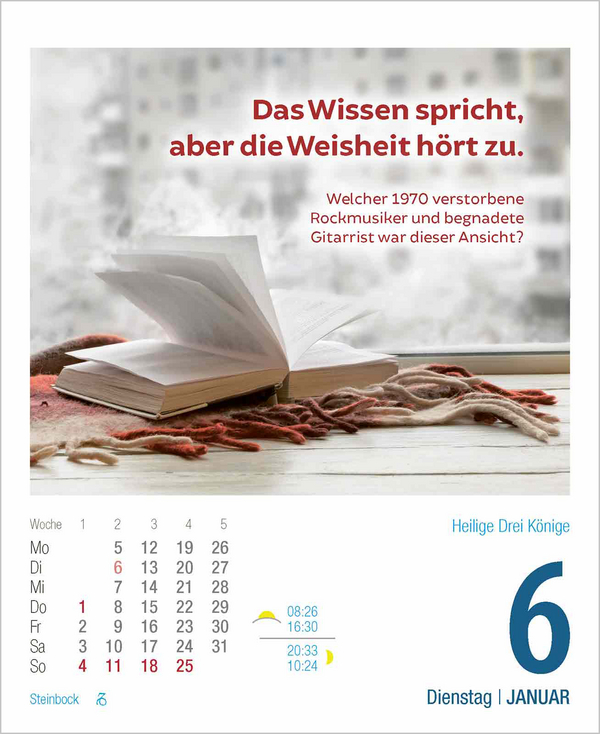 Lebensweisheiten 2026, Innenansicht #1