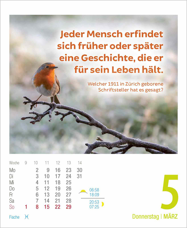 Lebensweisheiten 2026, Innenansicht #5