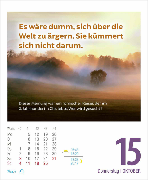 Lebensweisheiten 2026, Innenansicht #14